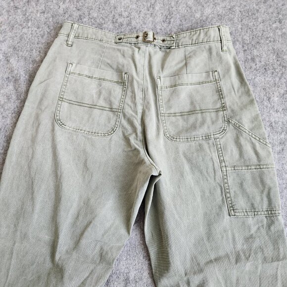 Old Navy Sky High Straight Cargo Carpenter Pants Women’s 8 Army Green Preppy - Picture 7 of 12